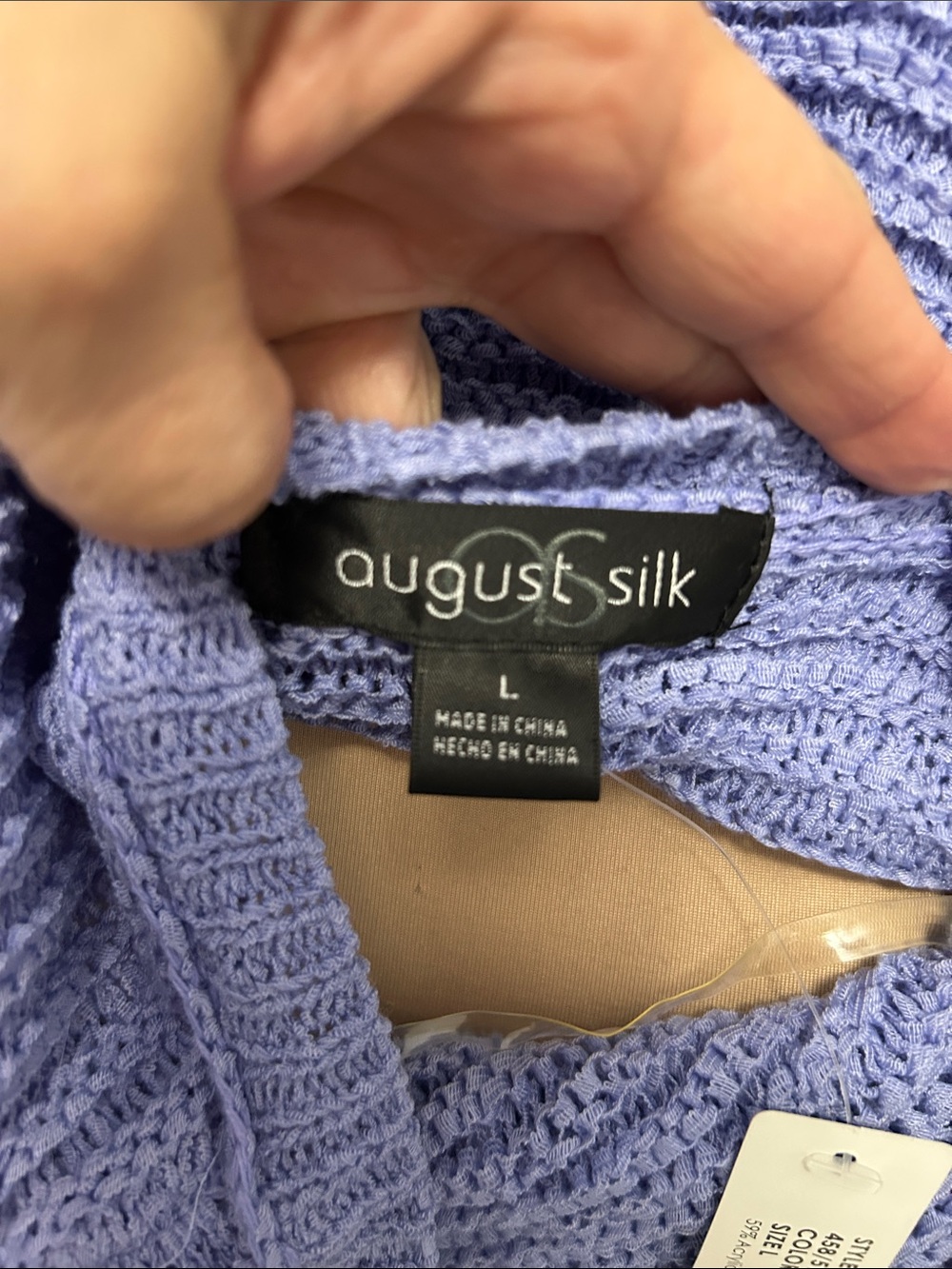 August Silk Blue Oversized Ribbed Sweater - Picture 8 of 9
